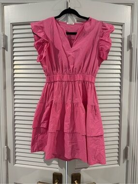 Sunday Pink Tiered Mini Dress